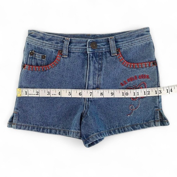 U.S. Polo Assn. Girl's Vintage y2k Butterfly American Flag Denim Shorts Size 6 - Picture 10 of 14